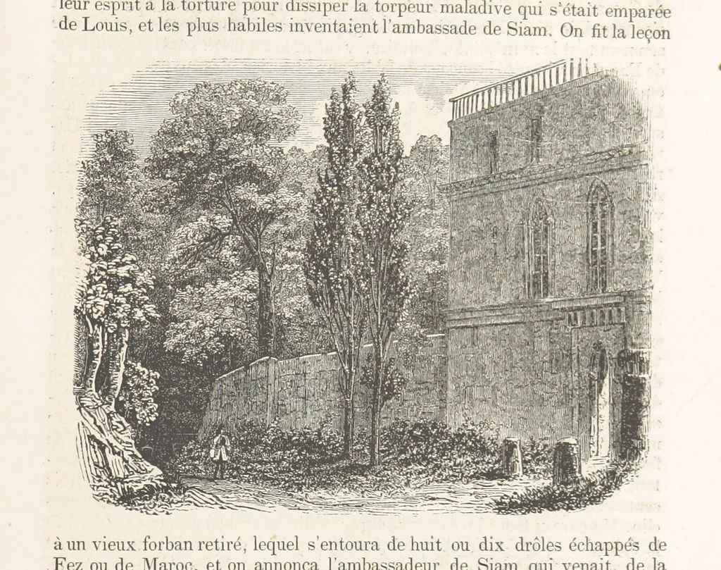 An illustration from Les Environs de Paris, histoire, monuments, paysages ... Par l'élite de la littérature contemporaine (L. Gozlan, J. Janin, Viollet-Leduc, etc.) ... 200 dessins. [Edited by J. E. C. N, 1855, leaf 83