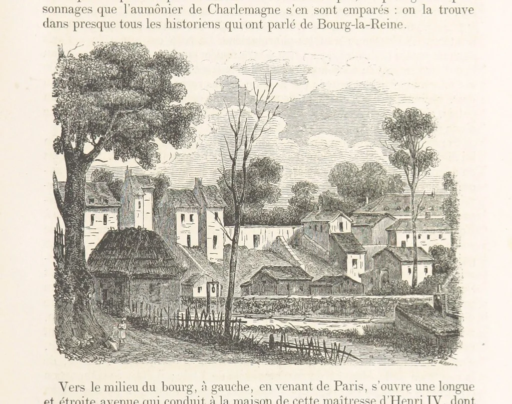An illustration from Les Environs de Paris, histoire, monuments, paysages ... Par l'élite de la littérature contemporaine (L. Gozlan, J. Janin, Viollet-Leduc, etc.) ... 200 dessins. [Edited by J. E. C. N, 1855, leaf 87