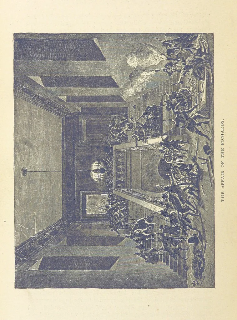 An illustration from The History of the French Revolution, 1789 to 1795; or a country without a God, 1890, leaf 212
