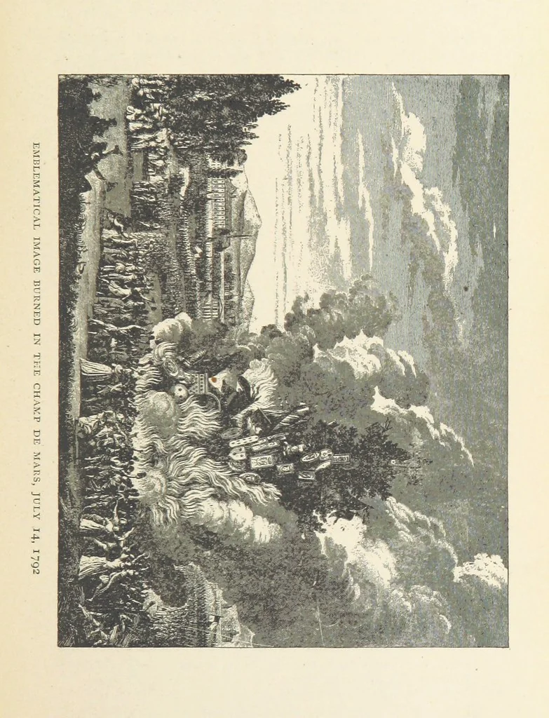 An illustration from The History of the French Revolution, 1789 to 1795; or a country without a God, 1890, leaf 325