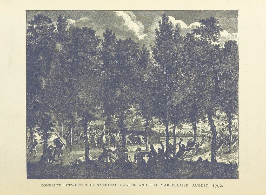 An illustration from The History of the French Revolution, 1789 to 1795; or a country without a God, 1890, leaf 328