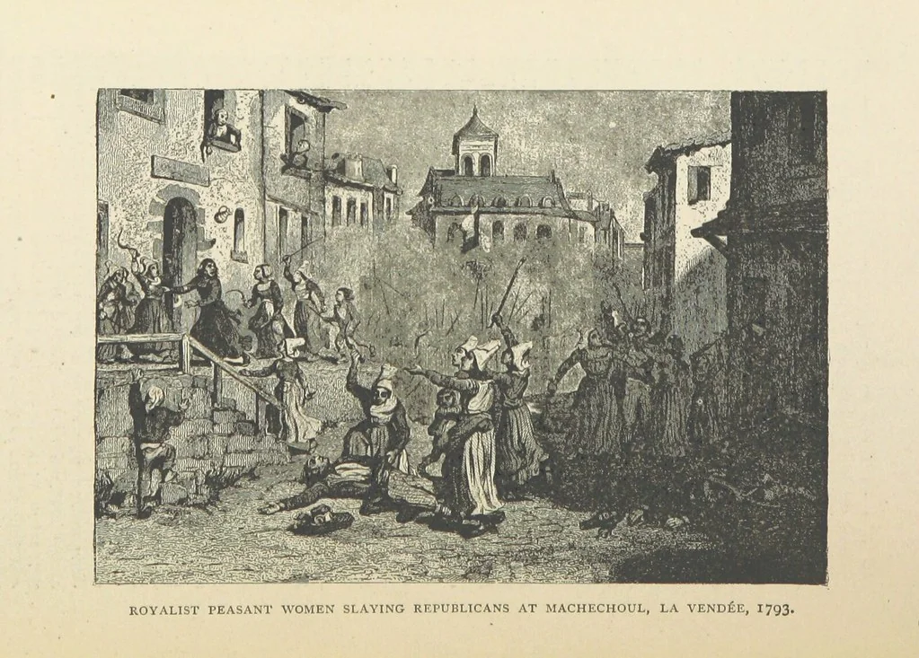 An illustration from The History of the French Revolution, 1789 to 1795; or a country without a God, 1890, leaf 517