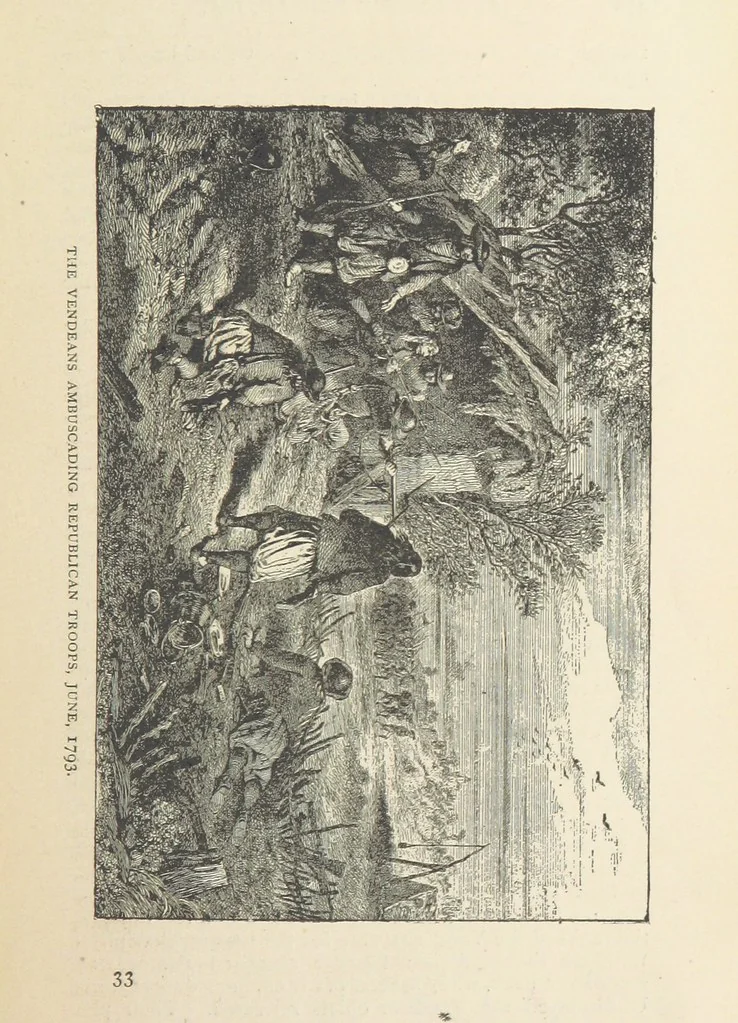 An illustration from The History of the French Revolution, 1789 to 1795; or a country without a God, 1890, leaf 519