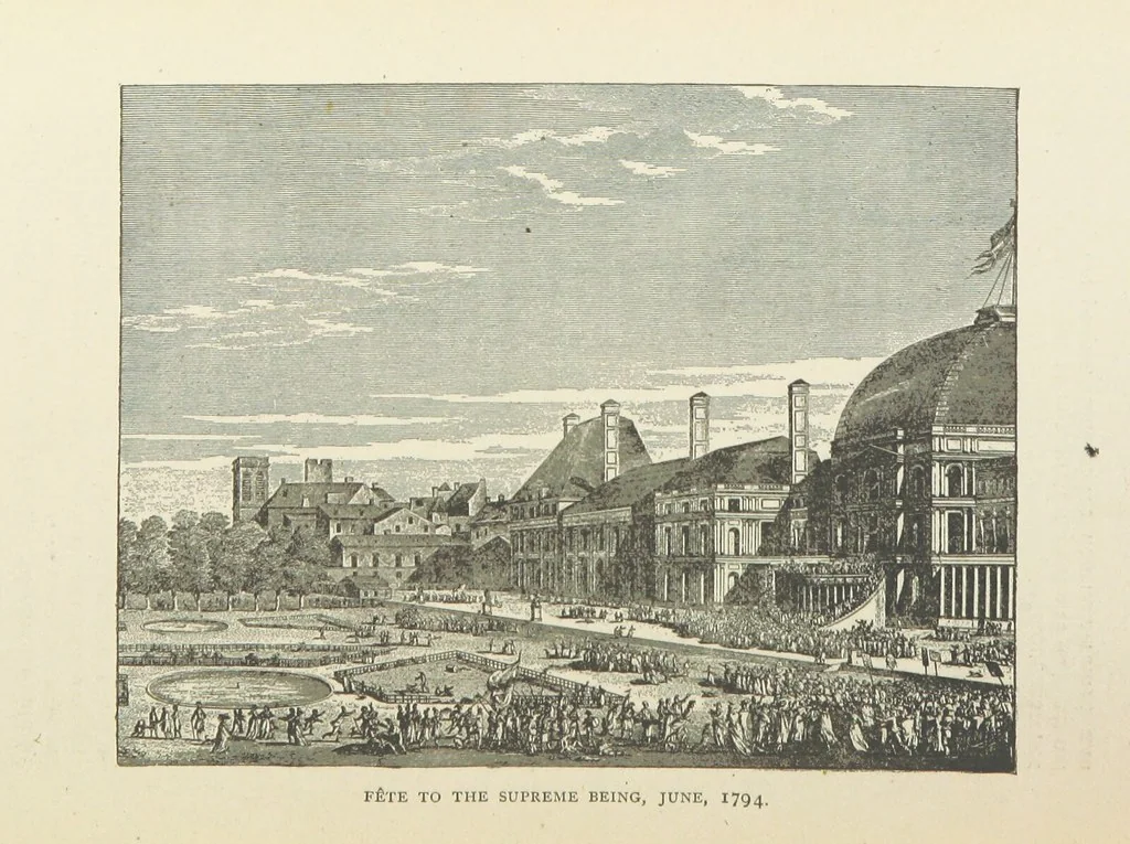 An illustration from The History of the French Revolution, 1789 to 1795; or a country without a God, 1890, leaf 645