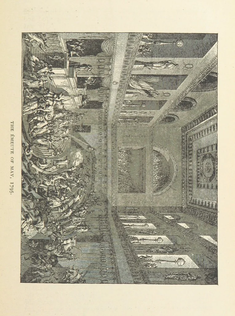An illustration from The History of the French Revolution, 1789 to 1795; or a country without a God, 1890, leaf 721