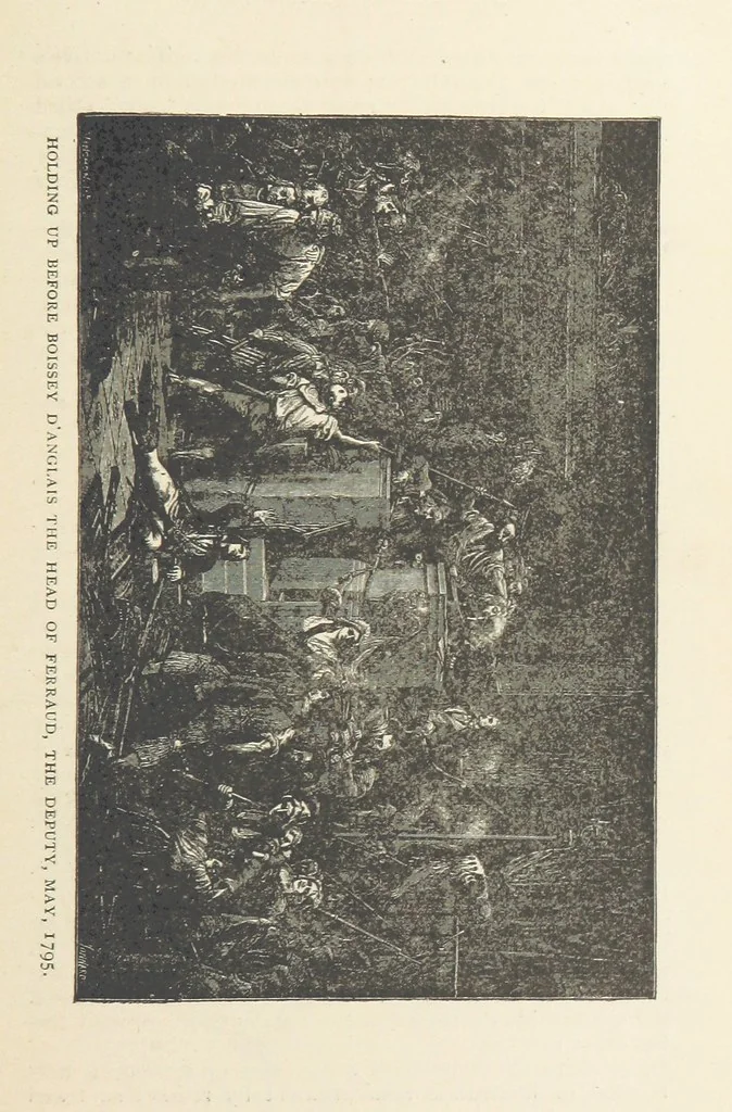 An illustration from The History of the French Revolution, 1789 to 1795; or a country without a God, 1890, leaf 725
