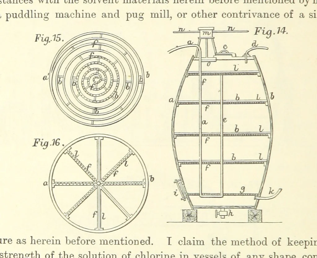 An illustration from Notes on the Treatment of Gold Ores, 1889, leaf 134