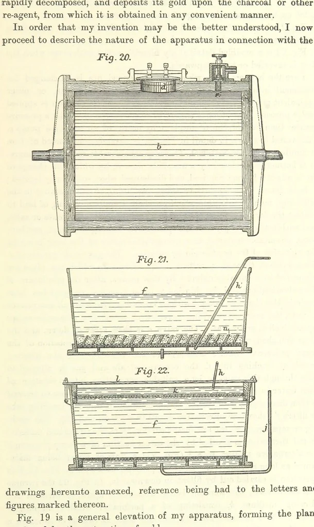 An illustration from Notes on the Treatment of Gold Ores, 1889, leaf 159