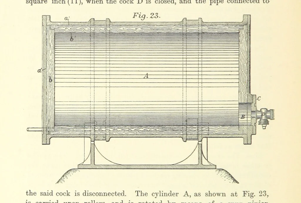 An illustration from Notes on the Treatment of Gold Ores, 1889, leaf 164