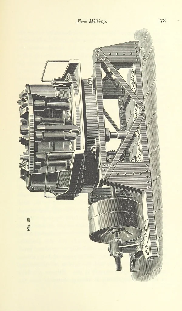 An illustration from Notes on the Treatment of Gold Ores, 1889, leaf 181