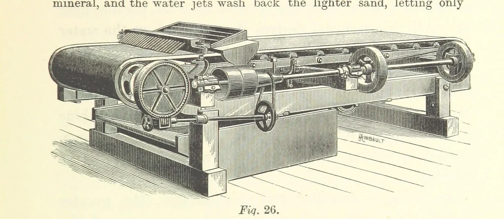 An illustration from Notes on the Treatment of Gold Ores, 1889, leaf 187