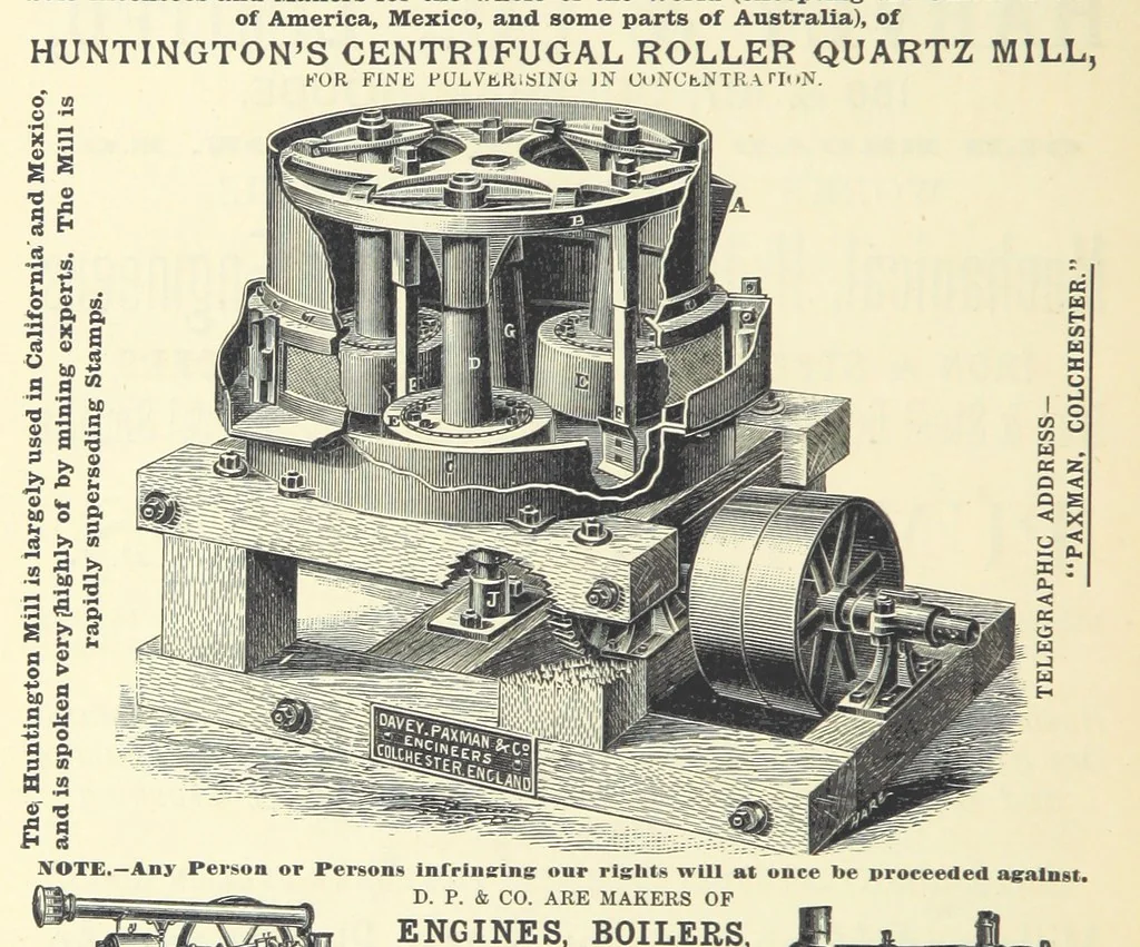 An illustration from Notes on the Treatment of Gold Ores, 1889, leaf 214