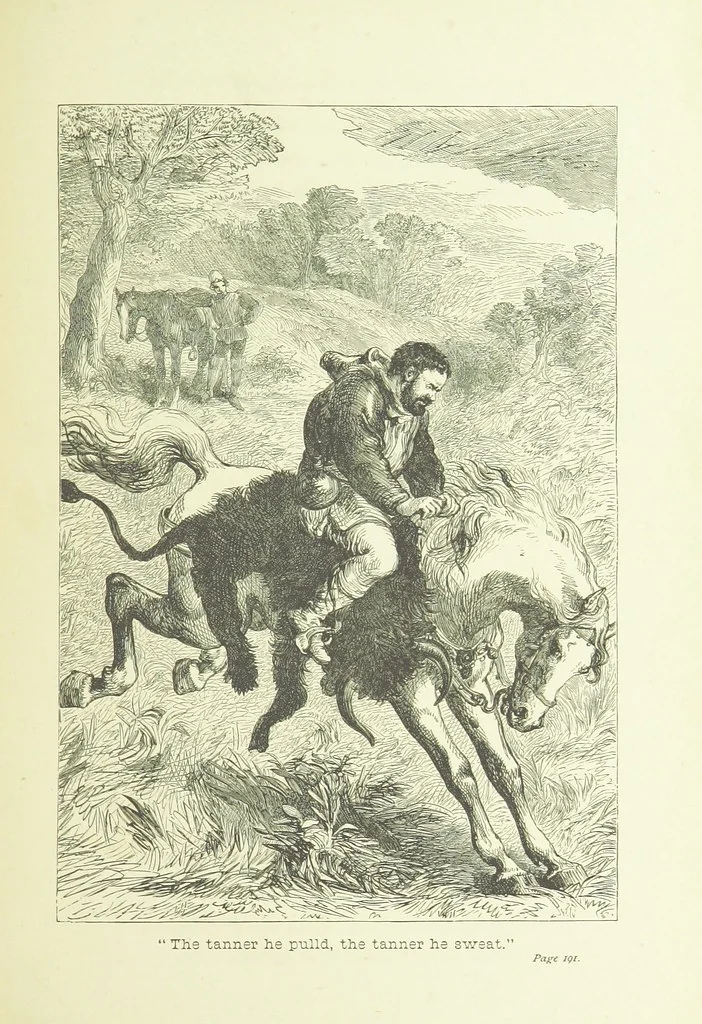 An illustration from Old English ballads. A collection of favourite ballads of the olden time, etc, 1888, leaf 199