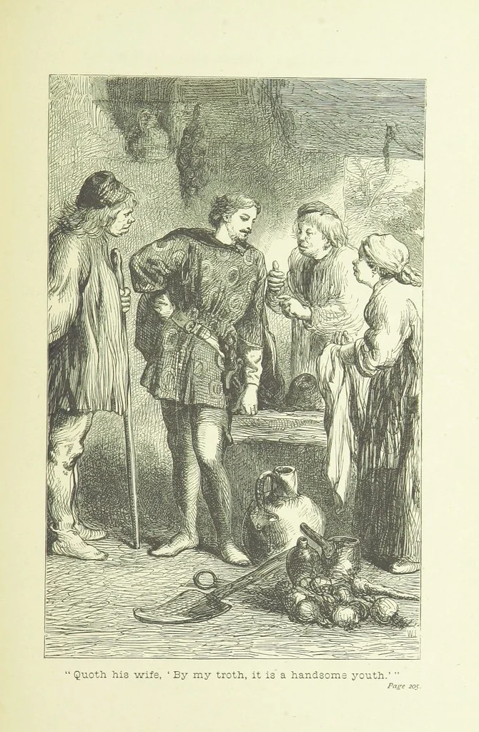 An illustration from Old English ballads. A collection of favourite ballads of the olden time, etc, 1888, leaf 213