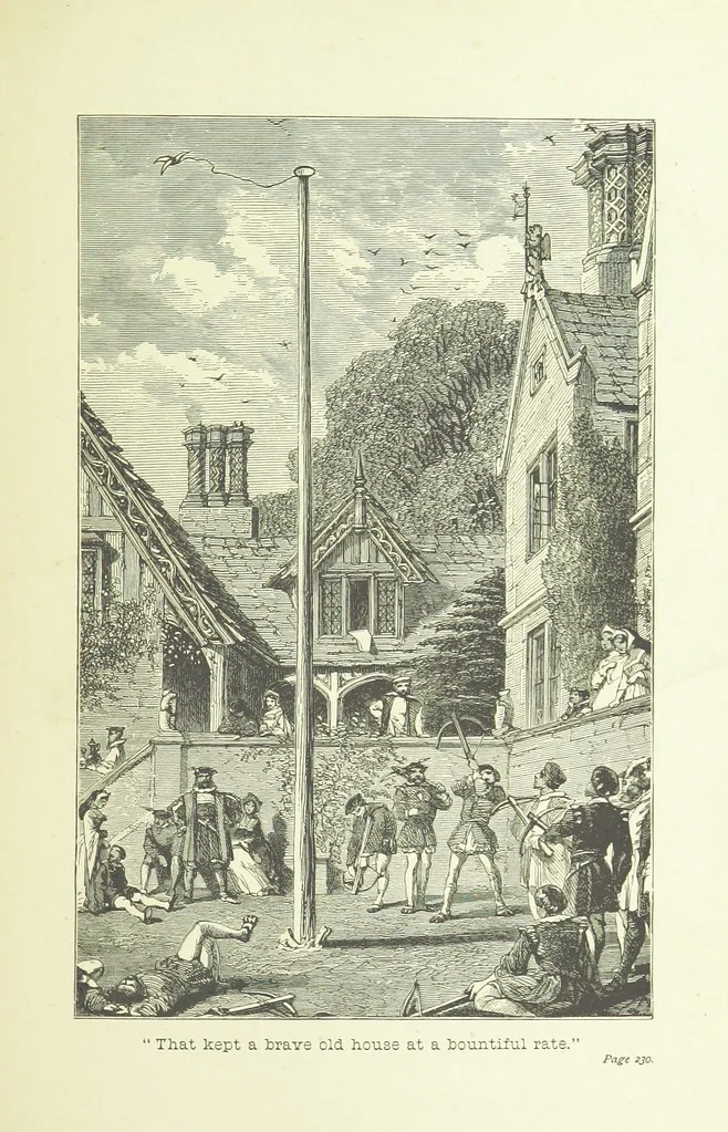 An illustration from Old English ballads. A collection of favourite ballads of the olden time, etc, 1888, leaf 237