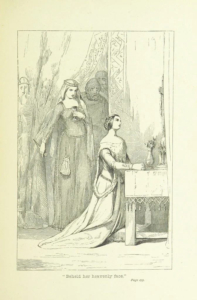 An illustration from Old English ballads. A collection of favourite ballads of the olden time, etc, 1888, leaf 267