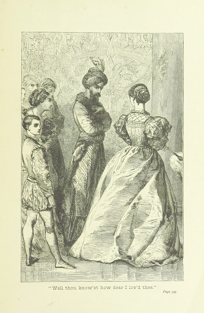 An illustration from Old English ballads. A collection of favourite ballads of the olden time, etc, 1888, leaf 353