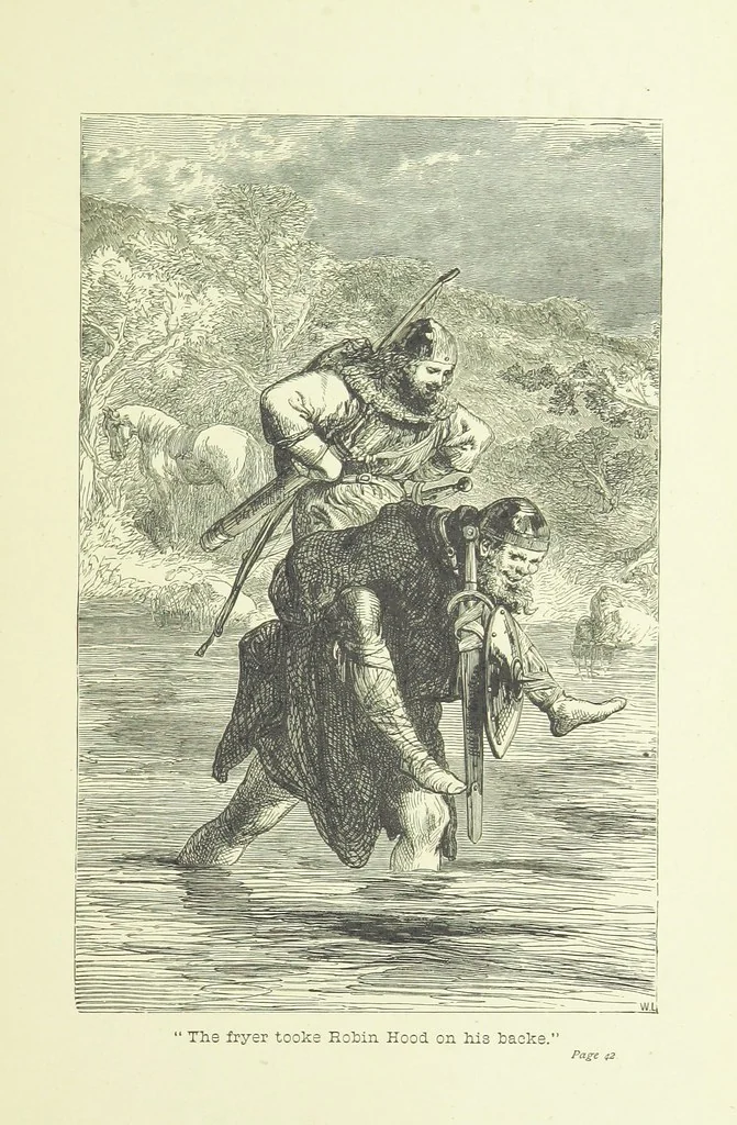 An illustration from Old English ballads. A collection of favourite ballads of the olden time, etc, 1888, leaf 49