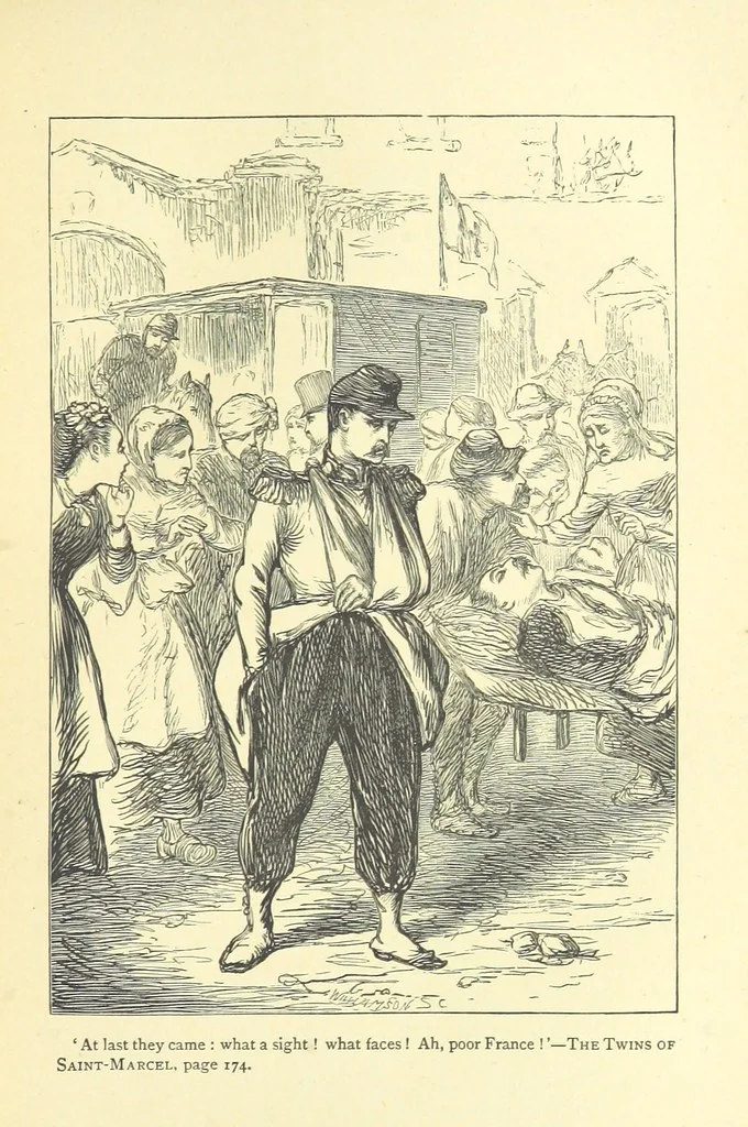 An illustration from The Twins of Saint-Marcel. A tale of Paris Incendié, 1872, leaf 197