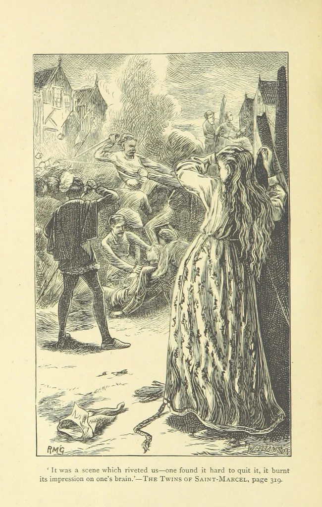 An illustration from The Twins of Saint-Marcel. A tale of Paris Incendié, 1872, leaf 344