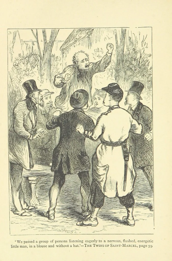 An illustration from The Twins of Saint-Marcel. A tale of Paris Incendié, 1872, leaf 78