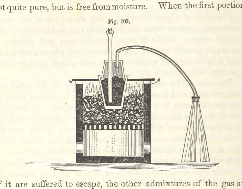 An illustration from A Treatise on Metallurgy; comprising mining, and general and particular metallurgical operations, etc, 1852, leaf 206