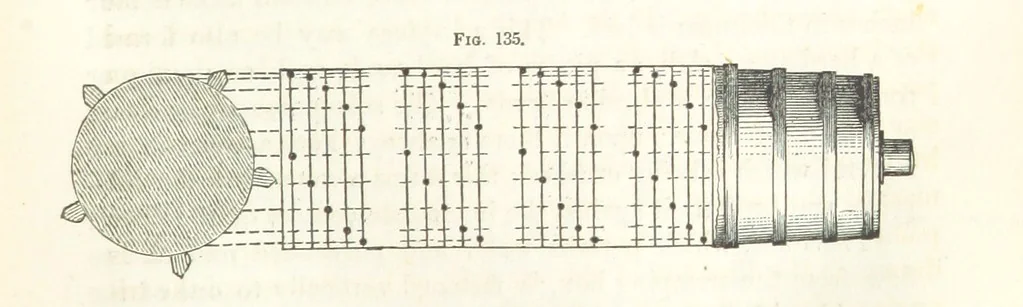 An illustration from A Treatise on Metallurgy; comprising mining, and general and particular metallurgical operations, etc, 1852, leaf 283