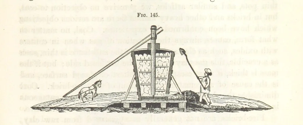 An illustration from A Treatise on Metallurgy; comprising mining, and general and particular metallurgical operations, etc, 1852, leaf 333