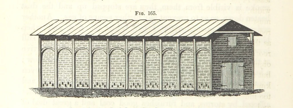 An illustration from A Treatise on Metallurgy; comprising mining, and general and particular metallurgical operations, etc, 1852, leaf 374