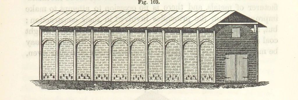 An illustration from A Treatise on Metallurgy; comprising mining, and general and particular metallurgical operations, etc, 1852, leaf 377