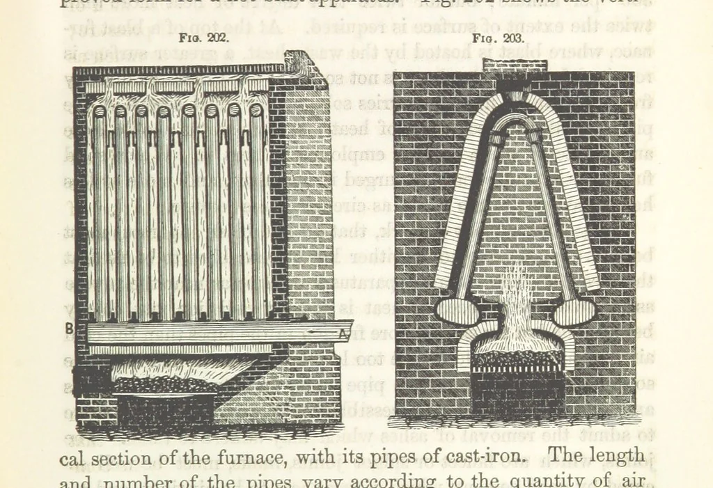 An illustration from A Treatise on Metallurgy; comprising mining, and general and particular metallurgical operations, etc, 1852, leaf 429