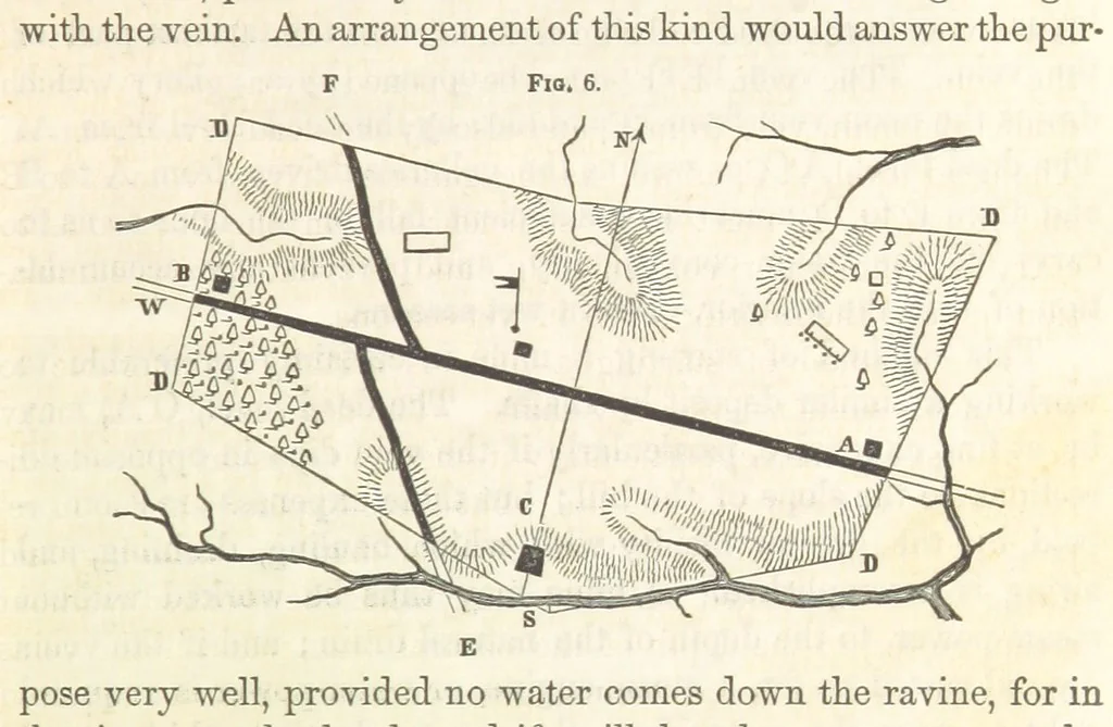 An illustration from A Treatise on Metallurgy; comprising mining, and general and particular metallurgical operations, etc, 1852, leaf 45