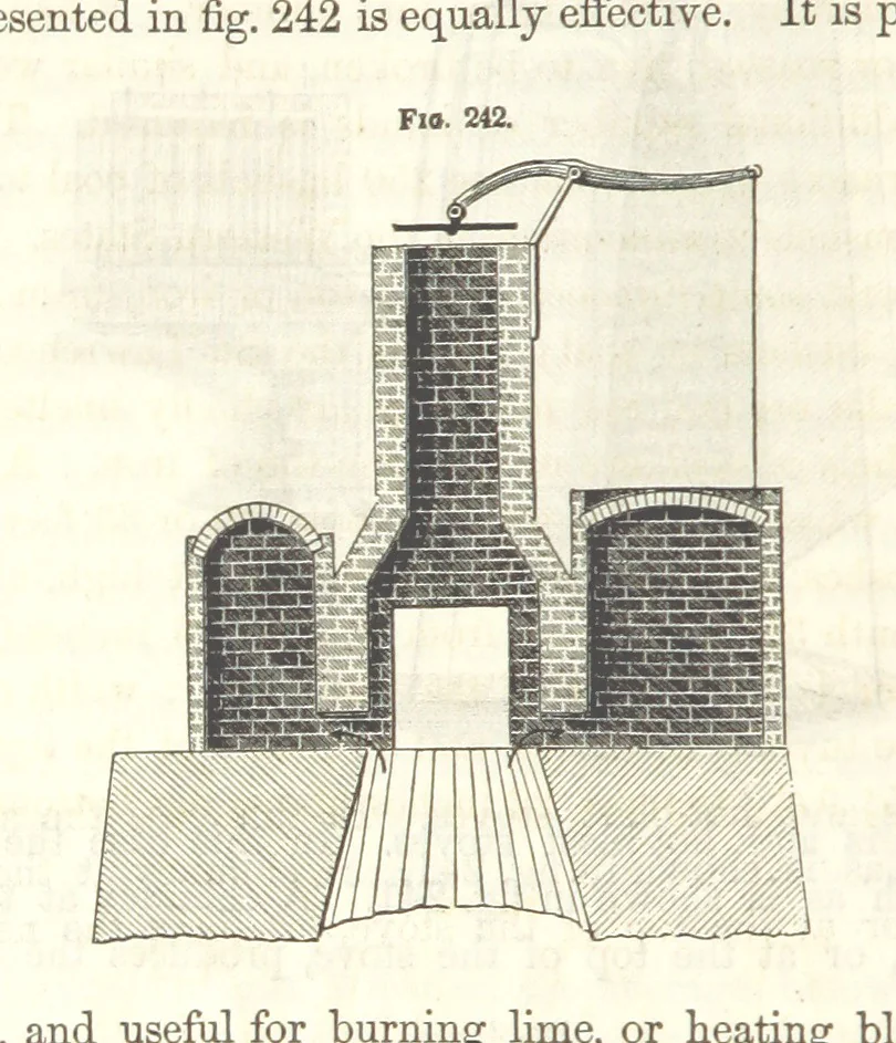 An illustration from A Treatise on Metallurgy; comprising mining, and general and particular metallurgical operations, etc, 1852, leaf 544