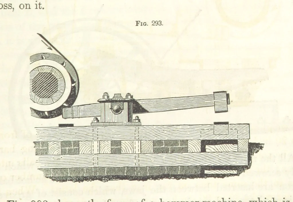 An illustration from A Treatise on Metallurgy; comprising mining, and general and particular metallurgical operations, etc, 1852, leaf 611