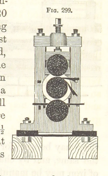 An illustration from A Treatise on Metallurgy; comprising mining, and general and particular metallurgical operations, etc, 1852, leaf 617
