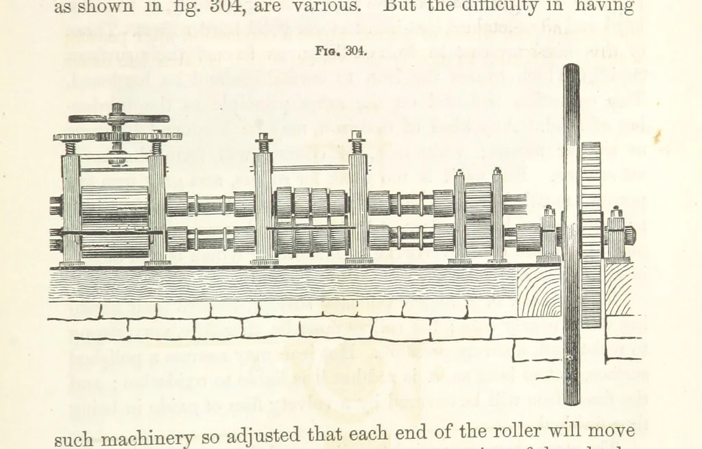 An illustration from A Treatise on Metallurgy; comprising mining, and general and particular metallurgical operations, etc, 1852, leaf 621