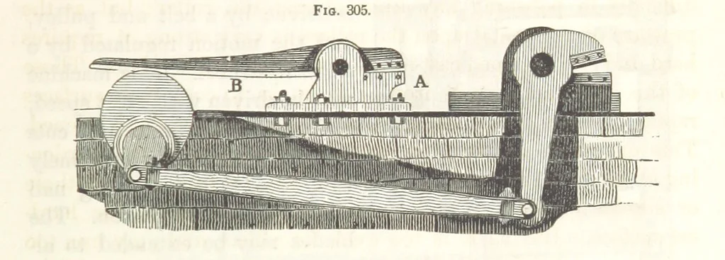 An illustration from A Treatise on Metallurgy; comprising mining, and general and particular metallurgical operations, etc, 1852, leaf 623