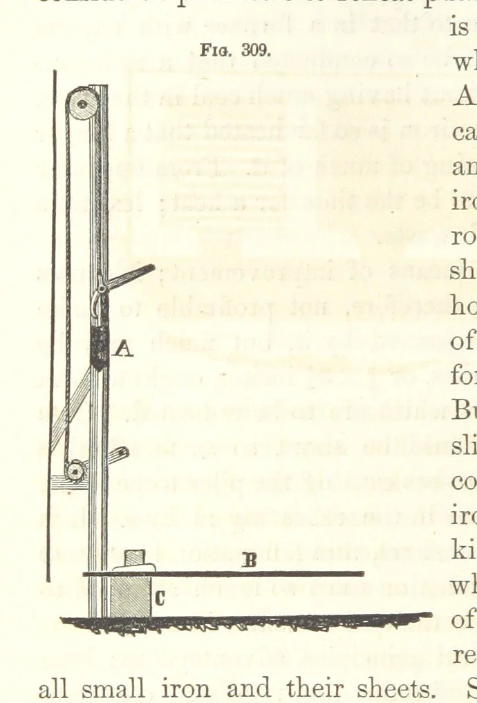 An illustration from A Treatise on Metallurgy; comprising mining, and general and particular metallurgical operations, etc, 1852, leaf 628