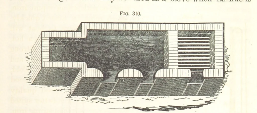 An illustration from A Treatise on Metallurgy; comprising mining, and general and particular metallurgical operations, etc, 1852, leaf 629