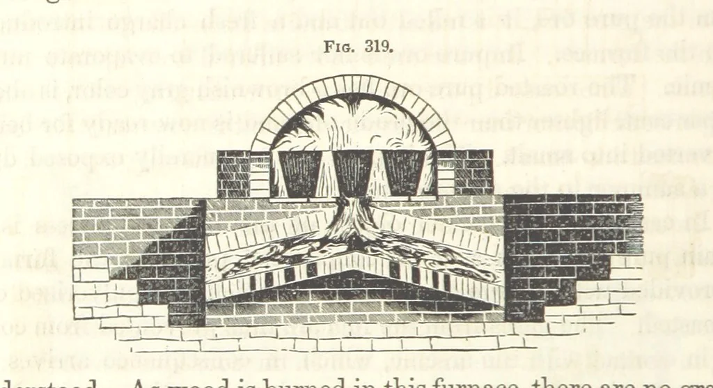 An illustration from A Treatise on Metallurgy; comprising mining, and general and particular metallurgical operations, etc, 1852, leaf 644