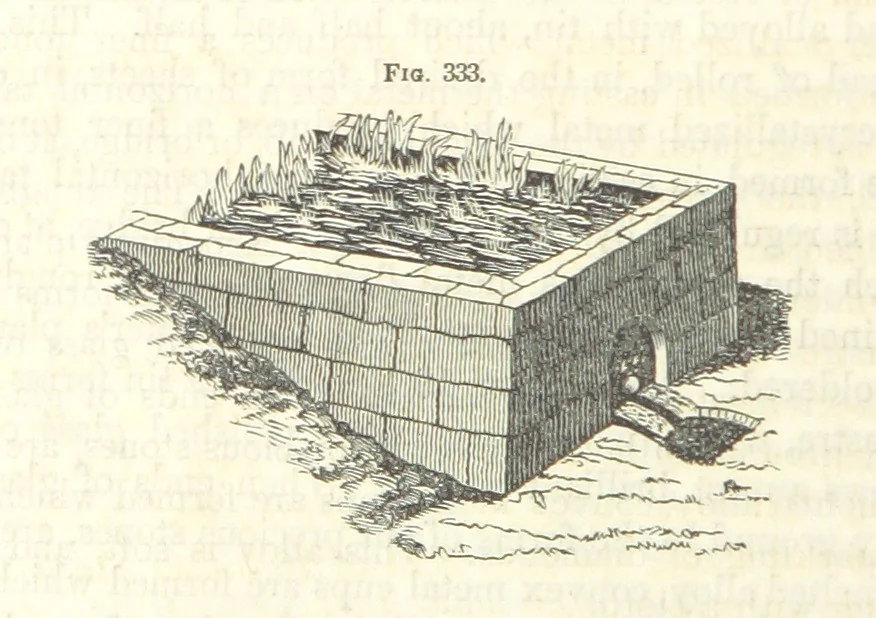 An illustration from A Treatise on Metallurgy; comprising mining, and general and particular metallurgical operations, etc, 1852, leaf 666