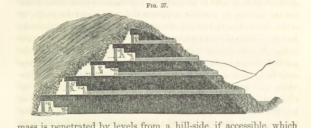 An illustration from A Treatise on Metallurgy; comprising mining, and general and particular metallurgical operations, etc, 1852, leaf 85