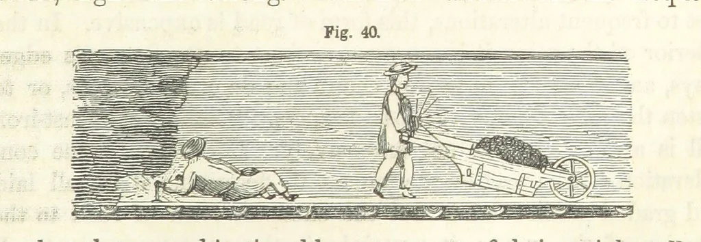 An illustration from A Treatise on Metallurgy; comprising mining, and general and particular metallurgical operations, etc, 1852, leaf 95