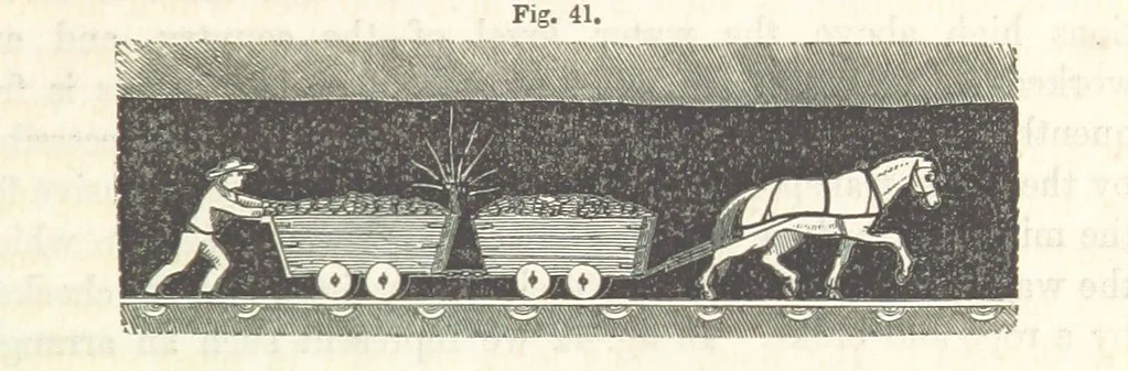 An illustration from A Treatise on Metallurgy; comprising mining, and general and particular metallurgical operations, etc, 1852, leaf 97