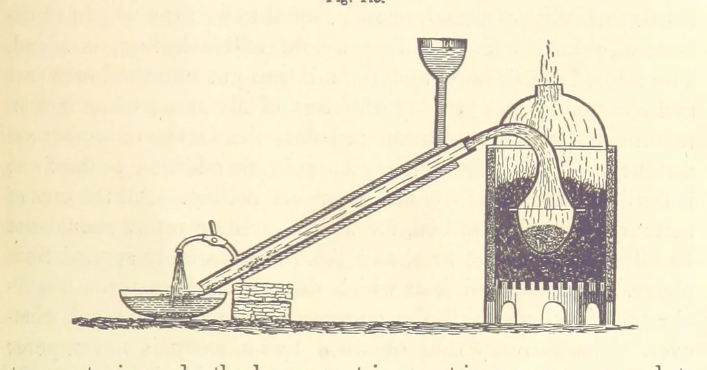 An illustration from A Treatise on Metallurgy; comprising mining, and general and particular metallurgical operations, etc, 1880, leaf 251