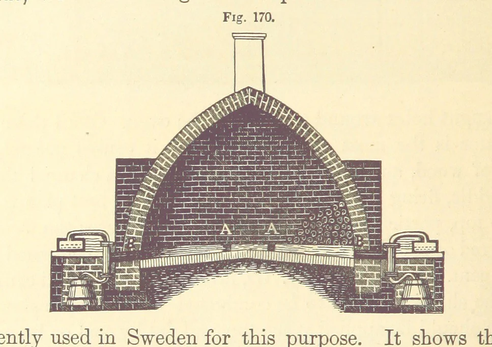 An illustration from A Treatise on Metallurgy; comprising mining, and general and particular metallurgical operations, etc, 1880, leaf 376