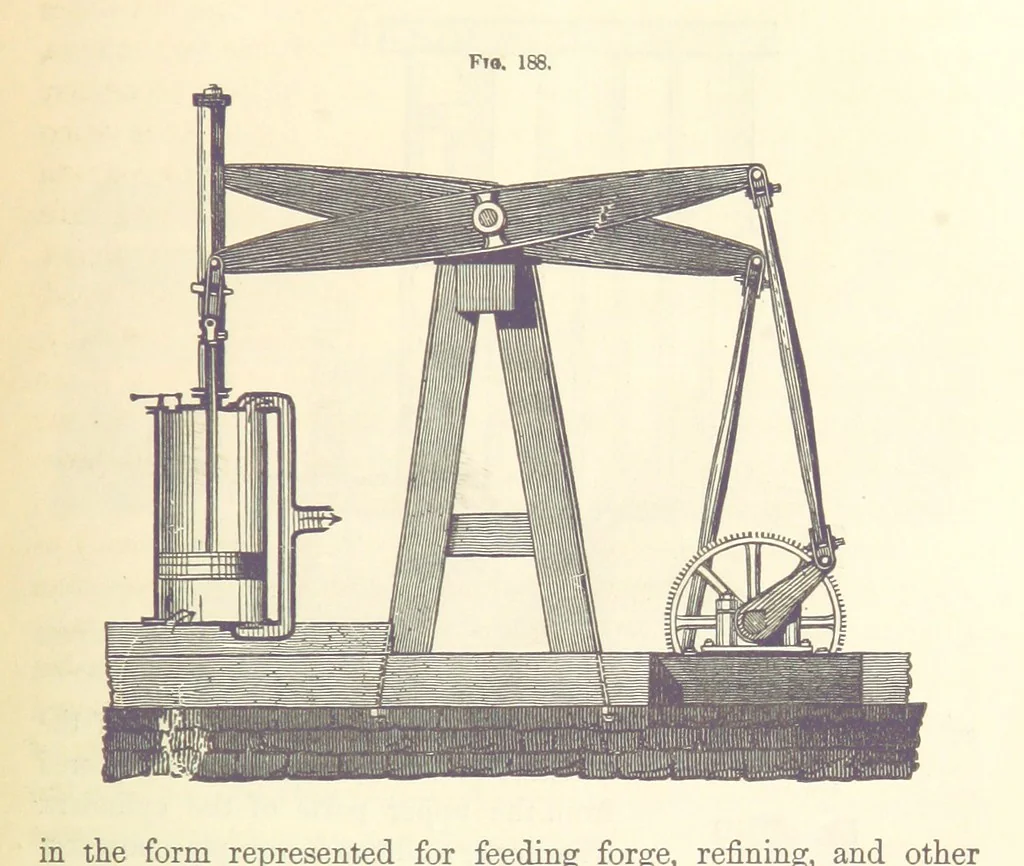 An illustration from A Treatise on Metallurgy; comprising mining, and general and particular metallurgical operations, etc, 1880, leaf 411