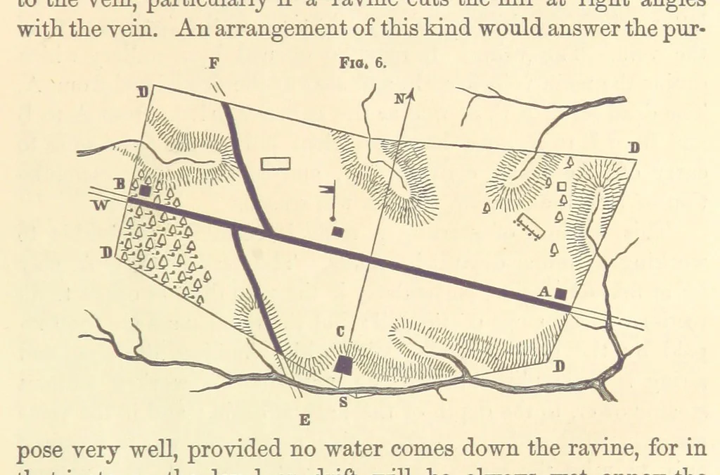 An illustration from A Treatise on Metallurgy; comprising mining, and general and particular metallurgical operations, etc, 1880, leaf 43