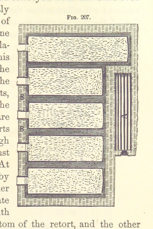 An illustration from A Treatise on Metallurgy; comprising mining, and general and particular metallurgical operations, etc, 1880, leaf 467