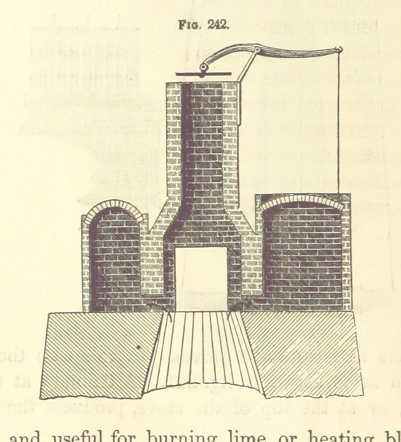 An illustration from A Treatise on Metallurgy; comprising mining, and general and particular metallurgical operations, etc, 1880, leaf 542